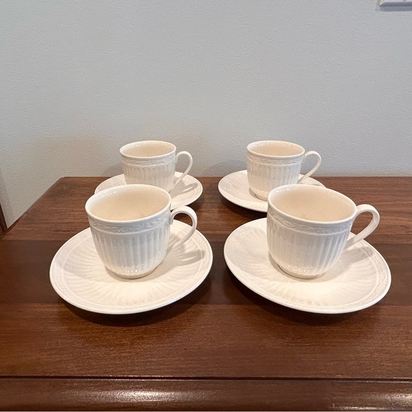 Mikasa Italian Countryside Set of 4 Tea Cups With 4 Saucers Appear Unused! - Picture 2 of 10